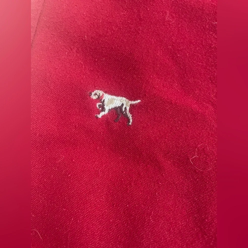 Crewcuts red cotton kids pajama pants, graphic print, dogs, drawstring; XXL / 10